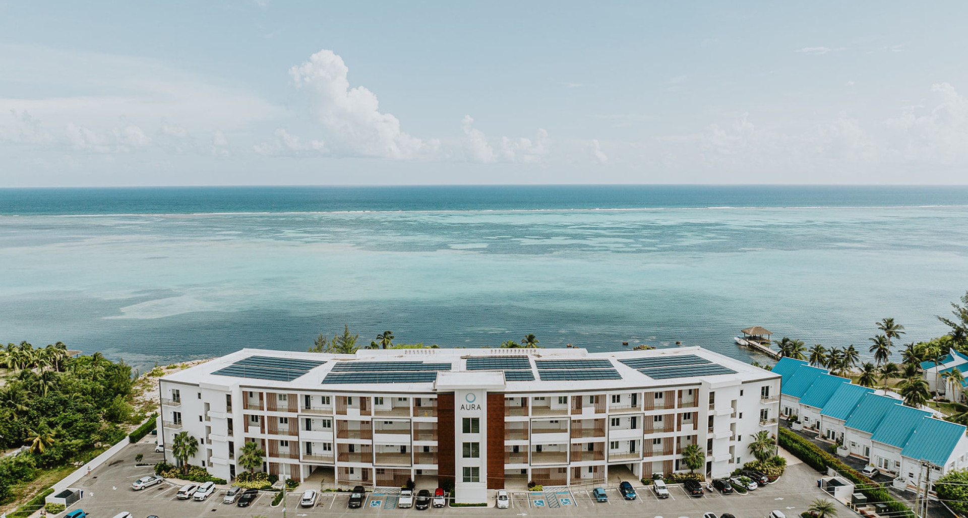 Ocean Front, Corner Unit at FIN Grand Cayman